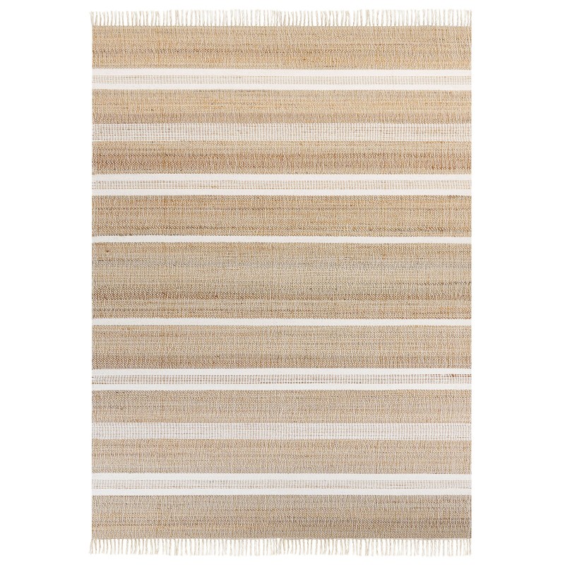 Dywan z juty 160 x 230 cm beżowo-biały TALPUR Dywan z juty 160 x 230 cm beżowo-biały TALPUR