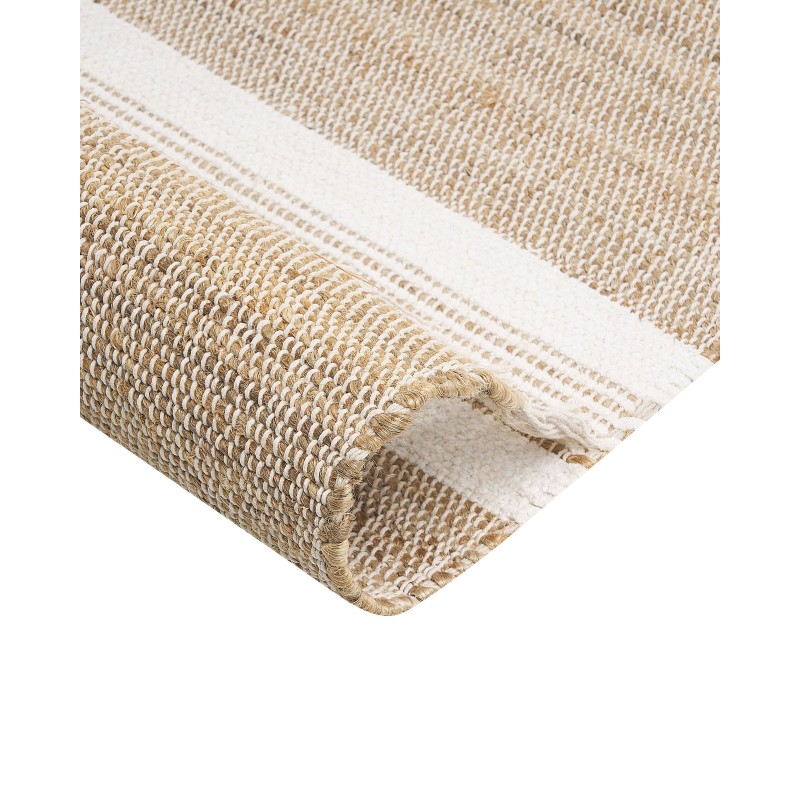 Dywan z juty 160 x 230 cm beżowo-biały TALPUR Dywan z juty 160 x 230 cm beżowo-biały TALPUR