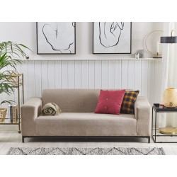 Sofa ogrodowa beżowa z czarnym ROVIGO Sofa ogrodowa beżowa z czarnym ROVIGO