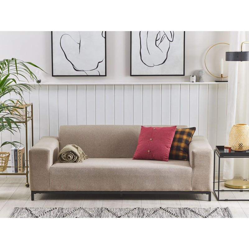 Sofa ogrodowa beżowa z czarnym ROVIGO Sofa ogrodowa beżowa z czarnym ROVIGO