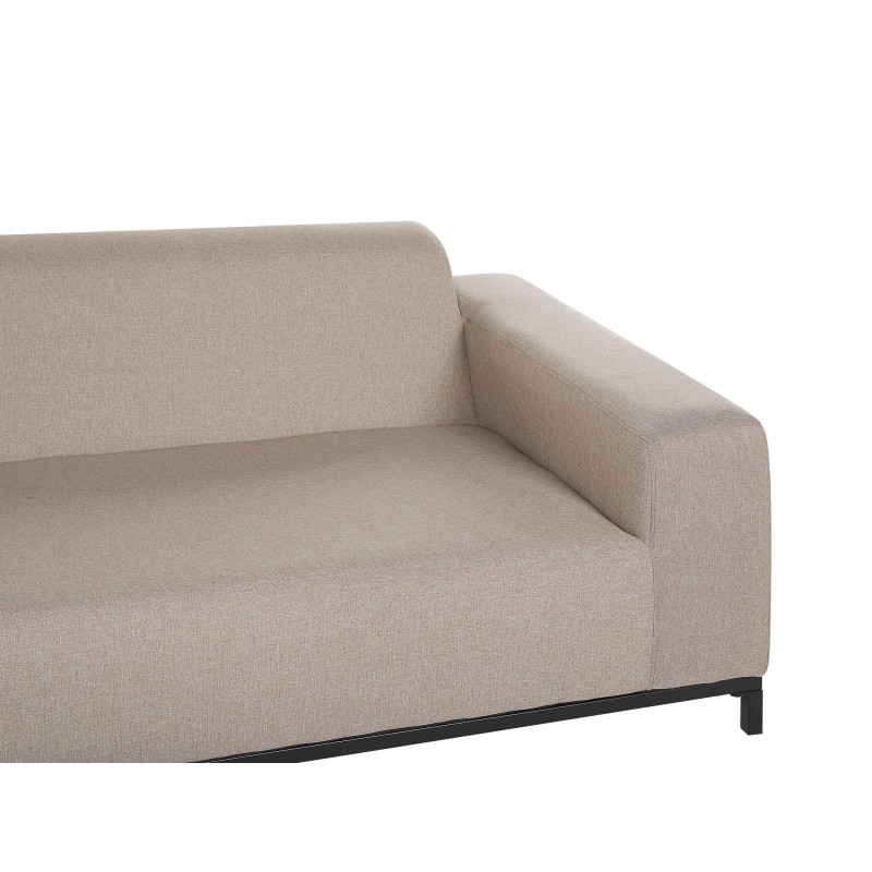 Sofa ogrodowa beżowa z czarnym ROVIGO Sofa ogrodowa beżowa z czarnym ROVIGO