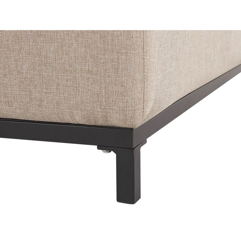 Sofa ogrodowa beżowa z czarnym ROVIGO Sofa ogrodowa beżowa z czarnym ROVIGO