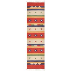Dywan bawełniany kilim 80 x 300 cm wielokolorowy ALAPARS Dywan bawełniany kilim 80 x 300 cm wielokolorowy ALAPARS
