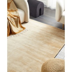 Dywan z wiskozy 160 x 230 cm piaskowy GESI II Dywan z wiskozy 160 x 230 cm piaskowy GESI II