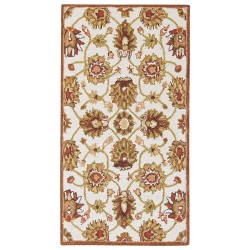 Dywan wełniany 80 x 150 cm beżowo-brązowy EZINE Dywan wełniany 80 x 150 cm beżowo-brązowy EZINE