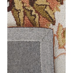 Dywan wełniany 80 x 150 cm beżowo-brązowy EZINE Dywan wełniany 80 x 150 cm beżowo-brązowy EZINE