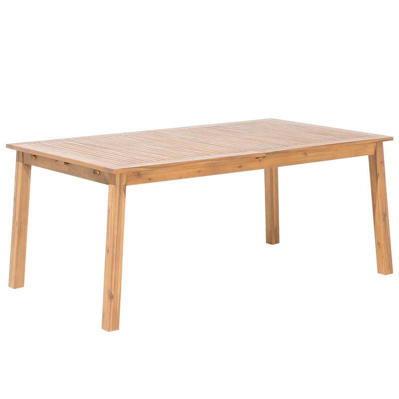 Stół ogrodowy rozkładany CESANA 180/240 cm 100 cm Drewno akacjowe Jasnobrązowy Stół ogrodowy rozkładany CESANA 180/240 cm 100 cm Drewno akacjowe Jasnobrązowy