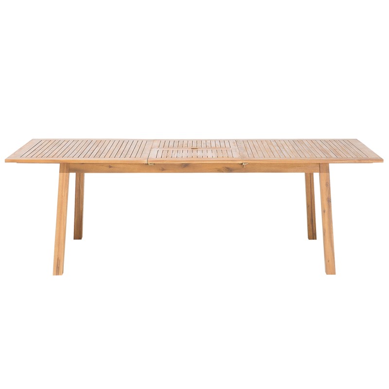 Stół ogrodowy rozkładany CESANA 180/240 cm 100 cm Drewno akacjowe Jasnobrązowy Stół ogrodowy rozkładany CESANA 180/240 cm 100 cm Drewno akacjowe Jasnobrązowy