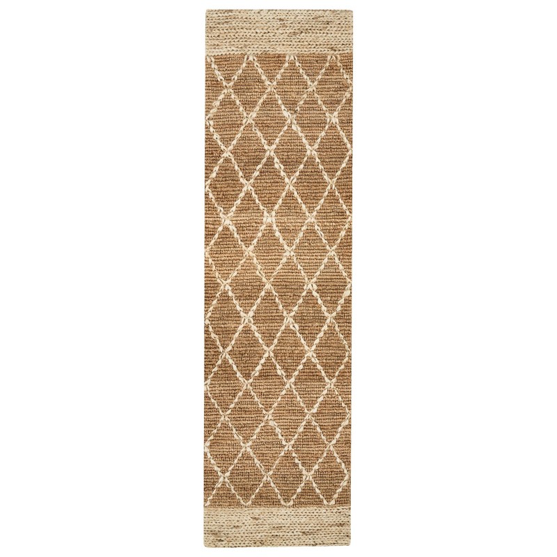 Dywan z juty 80 x 300 cm beżowy ZORAVA Dywan z juty 80 x 300 cm beżowy ZORAVA