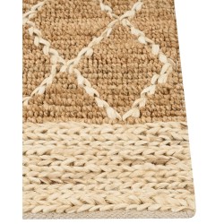 Dywan z juty 80 x 300 cm beżowy ZORAVA Dywan z juty 80 x 300 cm beżowy ZORAVA
