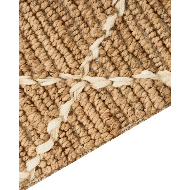 Dywan z juty 80 x 300 cm beżowy ZORAVA Dywan z juty 80 x 300 cm beżowy ZORAVA
