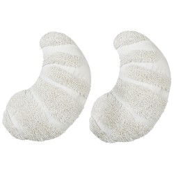 2 poduszki dekoracyjne dla dzieci rogale bawełniane 40 x 25 cm białe SNOWDROP