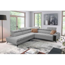 Venna IX corner sofa with sleeping function, USB port, and opening