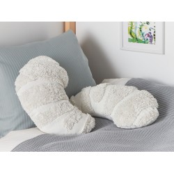 2 poduszki dekoracyjne dla dzieci rogale bawełniane 40 x 25 cm białe SNOWDROP 2 poduszki dekoracyjne dla dzieci rogale bawełniane 40 x 25 cm białe SNOWDROP
