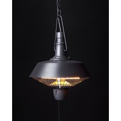 Promiennik na podczerwień wiszący AMIATA 2100 W Czarny Promiennik na podczerwień wiszący AMIATA 2100 W Czarny