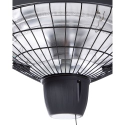 Promiennik na podczerwień wiszący AMIATA 2100 W Czarny Promiennik na podczerwień wiszący AMIATA 2100 W Czarny