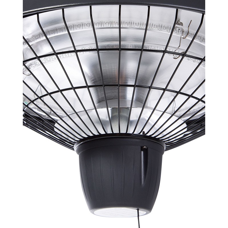 Promiennik na podczerwień wiszący AMIATA 2100 W Czarny Promiennik na podczerwień wiszący AMIATA 2100 W Czarny