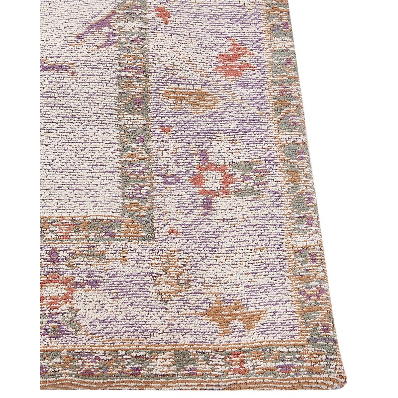 Dywan bawełniany 80 x 300 cm beżowy YANOBA Dywan bawełniany 80 x 300 cm beżowy YANOBA