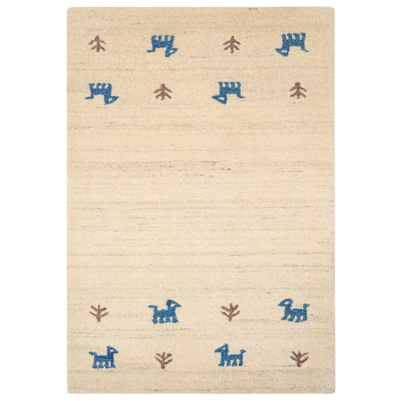 Dywan wełniany gabbeh 160 x 230 cm beżowy YALI Dywan wełniany gabbeh 160 x 230 cm beżowy YALI