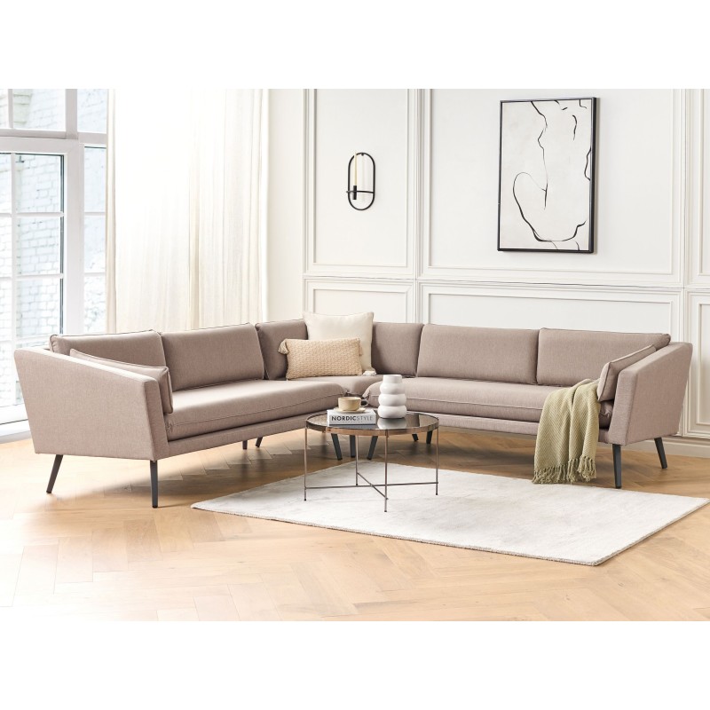 Sofa ogrodowa modułowa 5-osobowa beżowa LORETELLO Sofa ogrodowa modułowa 5-osobowa beżowa LORETELLO