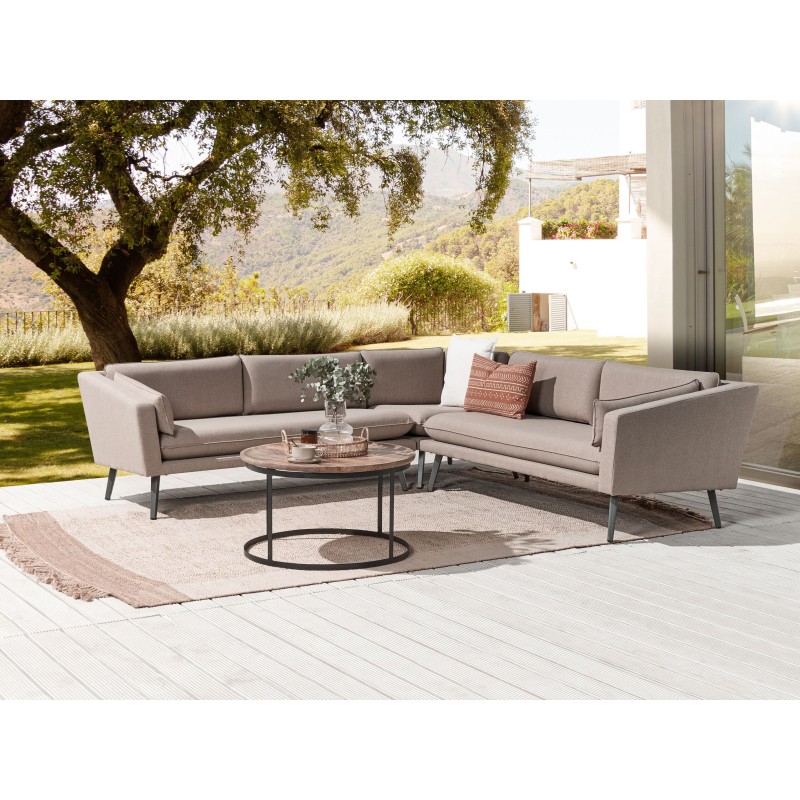 Sofa ogrodowa modułowa 5-osobowa beżowa LORETELLO Sofa ogrodowa modułowa 5-osobowa beżowa LORETELLO