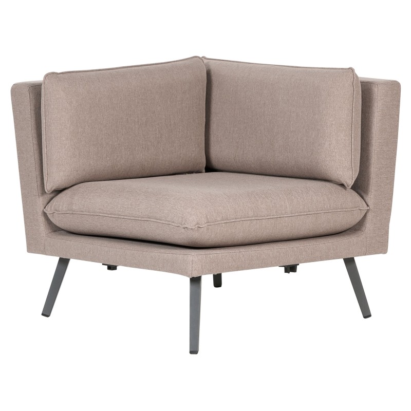 Sofa ogrodowa modułowa 5-osobowa beżowa LORETELLO Sofa ogrodowa modułowa 5-osobowa beżowa LORETELLO