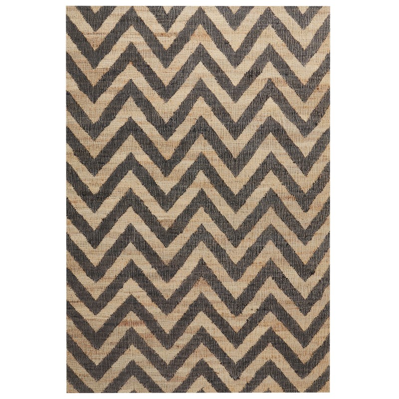 Dywan z juty 160 x 230 cm beżowo-czarny DEDEPINARI Dywan z juty 160 x 230 cm beżowo-czarny DEDEPINARI