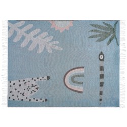 Koc LIMGHA 130 x 170 cm Niebieski Koc LIMGHA 130 x 170 cm Niebieski