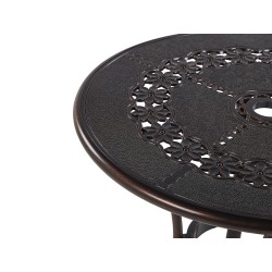 Stolik bistro BOVINO 65 cm 65 cm Metal Ciemnobrązowy Stolik bistro BOVINO 65 cm 65 cm Metal Ciemnobrązowy