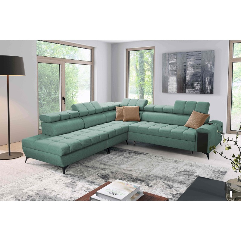 Venna IX corner sofa with sleeping function, USB port, and opening Venna IX corner sofa with sleeping function, USB port, and opening