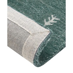 Dywan wełniany gabbeh 160 x 230 cm zielony CALTI Dywan wełniany gabbeh 160 x 230 cm zielony CALTI