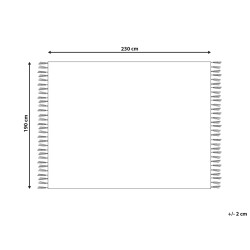 Koc VELLA Bawełna 190 x 230 cm Beżowy Koc VELLA Bawełna 190 x 230 cm Beżowy