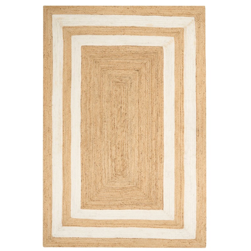 Dywan z juty 160 x 230 cm beżowy GEMEREK Dywan z juty 160 x 230 cm beżowy GEMEREK