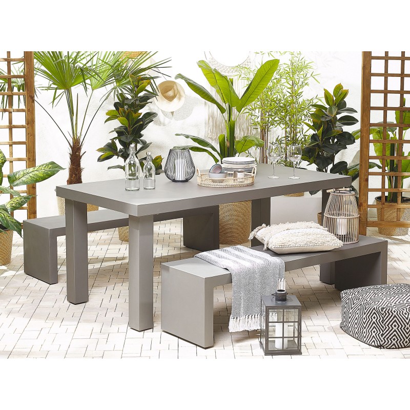 Ławka ogrodowa TARANTO 150 cm Beton Szary Ławka ogrodowa TARANTO 150 cm Beton Szary