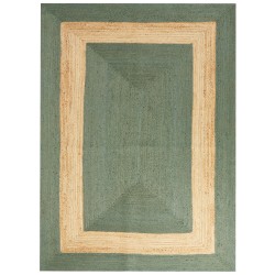 Dywan z juty 300 x 400 cm zielony KARAKUYU Dywan z juty 300 x 400 cm zielony KARAKUYU