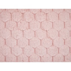 Zestaw 2 poduszek dekoracyjnych PURSLANE Sztuczne futro 43 x 43 cm Pastelowy róż Wzór geometryczny Zestaw 2 poduszek dekoracyjnych PURSLANE Sztuczne futro 43 x 43 cm Pastelowy róż Wzór geometryczny