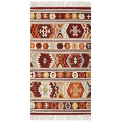 Dywan wełniany kilim 80 x 150 cm wielokolorowy AYGAVAN Dywan wełniany kilim 80 x 150 cm wielokolorowy AYGAVAN