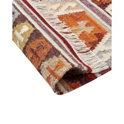 Dywan wełniany kilim 80 x 150 cm wielokolorowy AYGAVAN Dywan wełniany kilim 80 x 150 cm wielokolorowy AYGAVAN