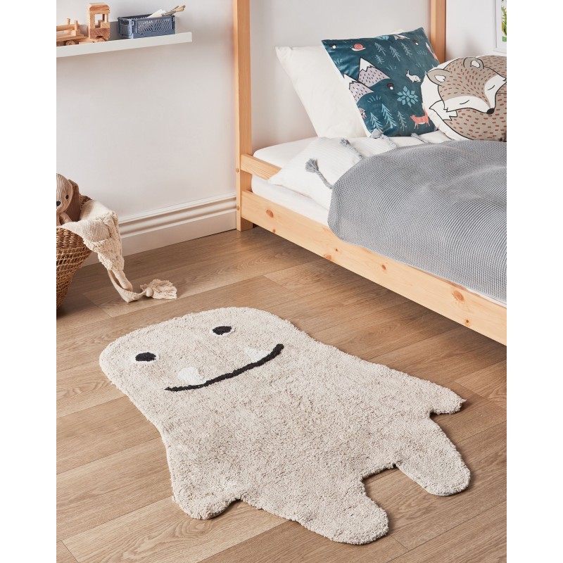 Dywan dziecięcy bawełniany potworek 70 x 100 cm beżowy ZODI Dywan dziecięcy bawełniany potworek 70 x 100 cm beżowy ZODI