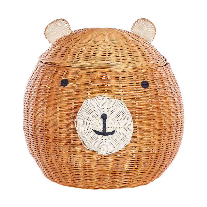 Kosz na zabawki Miś HIMBA Rattan Naturalny Kosz na zabawki Miś HIMBA Rattan Naturalny