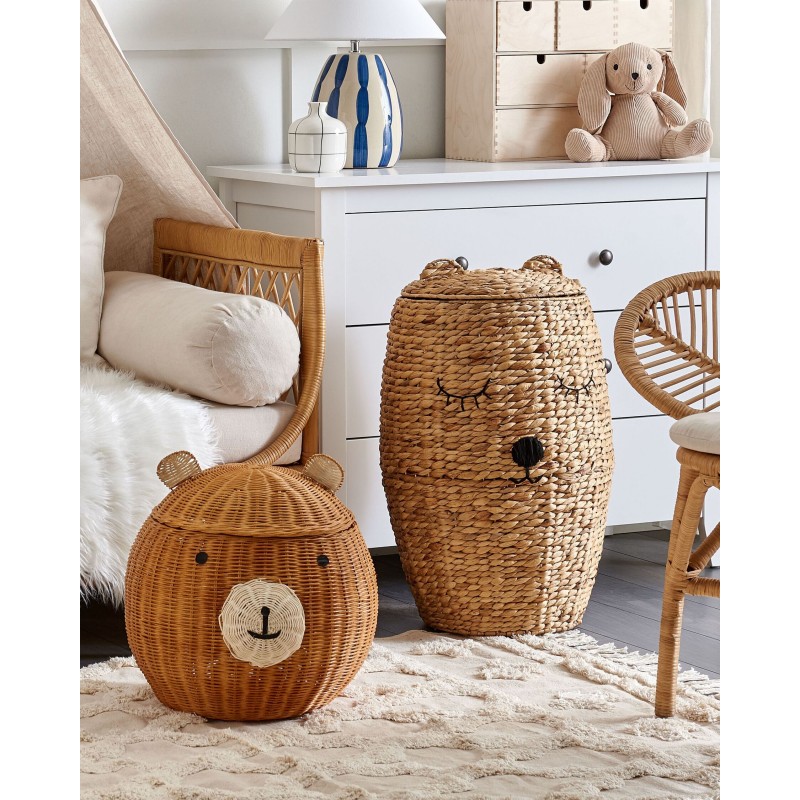 Kosz na zabawki Miś HIMBA Rattan Naturalny Kosz na zabawki Miś HIMBA Rattan Naturalny