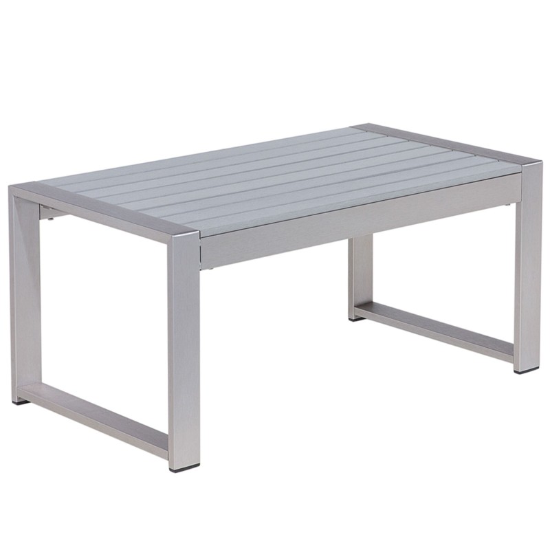 Stolik kawowy ogrodowy 90 x 50 cm jasnoszary SALERNO Stolik kawowy ogrodowy 90 x 50 cm jasnoszary SALERNO