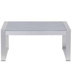 Stolik kawowy ogrodowy 90 x 50 cm jasnoszary SALERNO Stolik kawowy ogrodowy 90 x 50 cm jasnoszary SALERNO