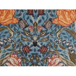 Zestaw 2 poduszek dekoracyjnych MITELLA Welur 45 x 45 cm Niebieski Wzór kwiatowy Zestaw 2 poduszek dekoracyjnych MITELLA Welur 45 x 45 cm Niebieski Wzór kwiatowy