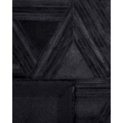 Dywan skórzany 140 x 200 cm czarny KASAR Dywan skórzany 140 x 200 cm czarny KASAR