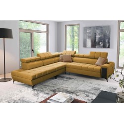 Venna IX corner sofa with sleeping function, USB port, and opening