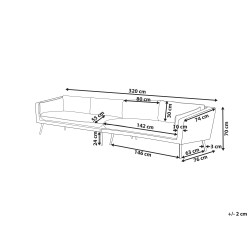 Sofa ogrodowa 4-osobowa beżowa LORETELLO Sofa ogrodowa 4-osobowa beżowa LORETELLO