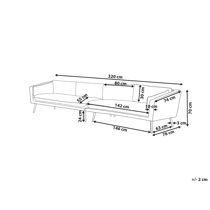 Sofa ogrodowa 4-osobowa beżowa LORETELLO Sofa ogrodowa 4-osobowa beżowa LORETELLO