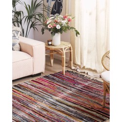 Dywan 140 x 200 cm ciemny wielokolorowy DANCA Dywan 140 x 200 cm ciemny wielokolorowy DANCA