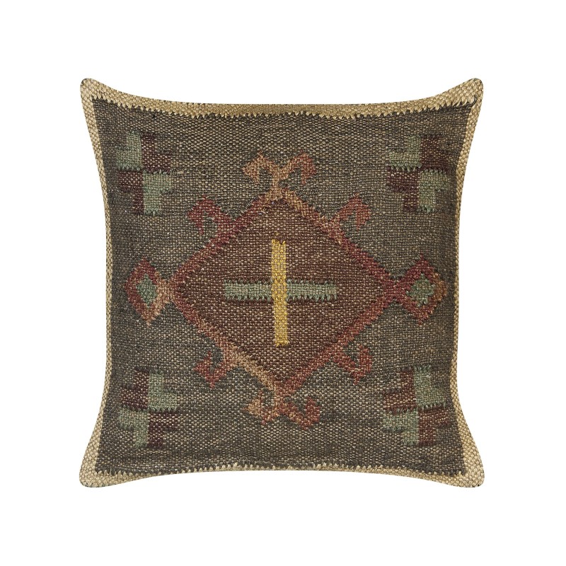 Poduszka dekoracyjna KATORA Juta 45 x 45 cm Zielony Wzór orientalny Poduszka dekoracyjna KATORA Juta 45 x 45 cm Zielony Wzór orientalny